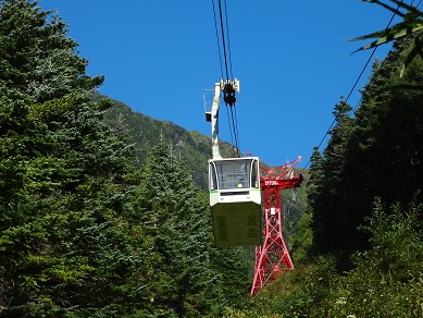 ロープウエイゴンドラ